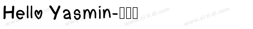 Hello Yasmin字体转换